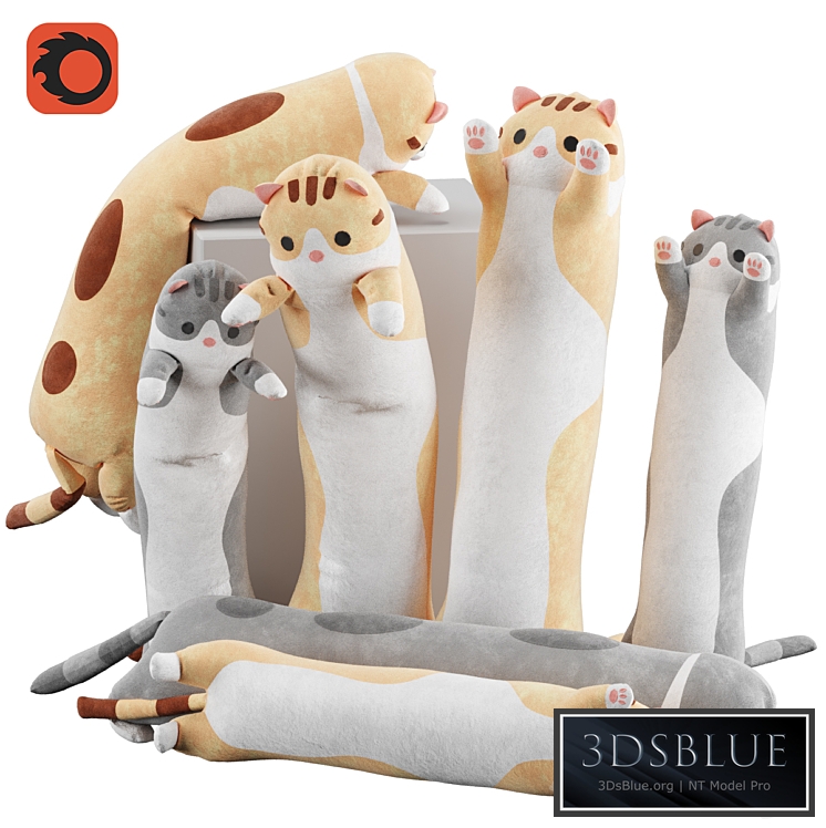 Stuffed plush toy cat from aliexpress 3DS Max - thumbnail 3