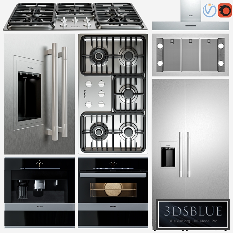 miele appliance collection 3DS Max - thumbnail 3