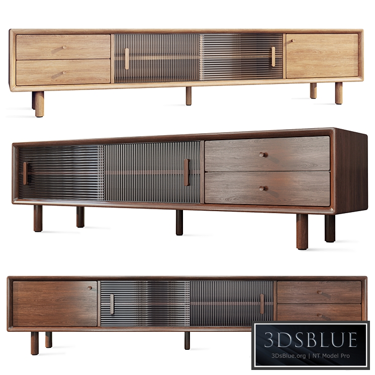 Chest of drawers Tvstand sideboard Mid Century. Decor Diva 3DS Max - thumbnail 3