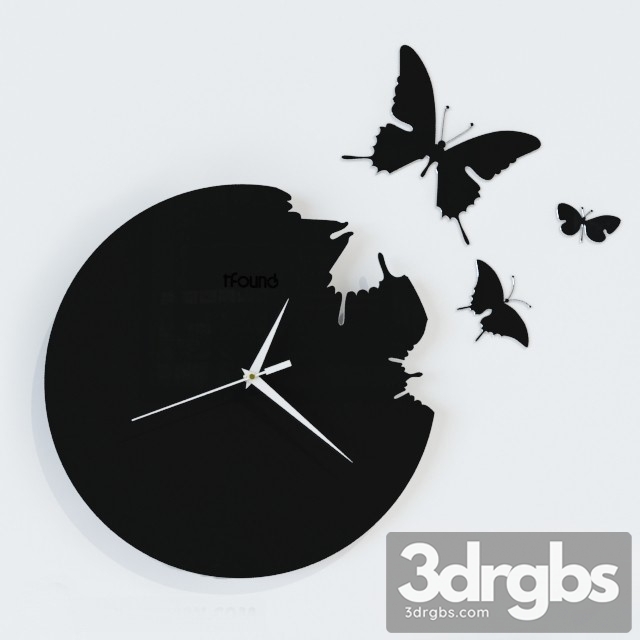 Clock Butterfly 3dsmax Download - thumbnail 1