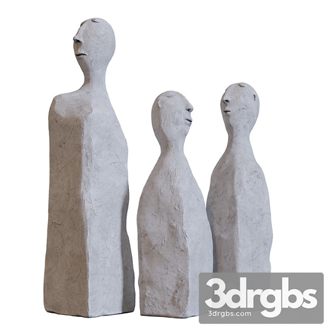 Man Cement Sculpture 3dsmax Download - thumbnail 1