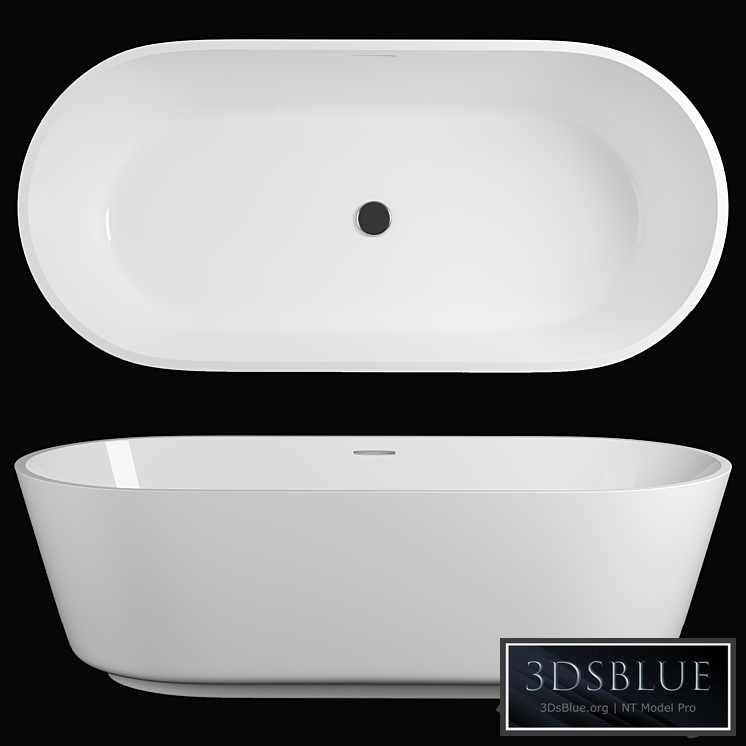Freestyle Solid Surface Acrylic Resin Stone Freestanding Bath Tub KKR-B079 3DS Max - thumbnail 3
