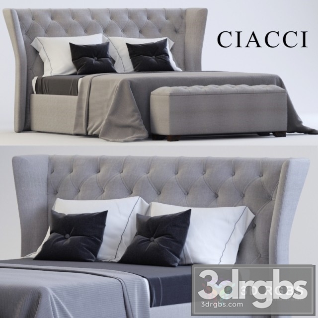 Neoclassic Bed 012 3dsmax Download - thumbnail 1