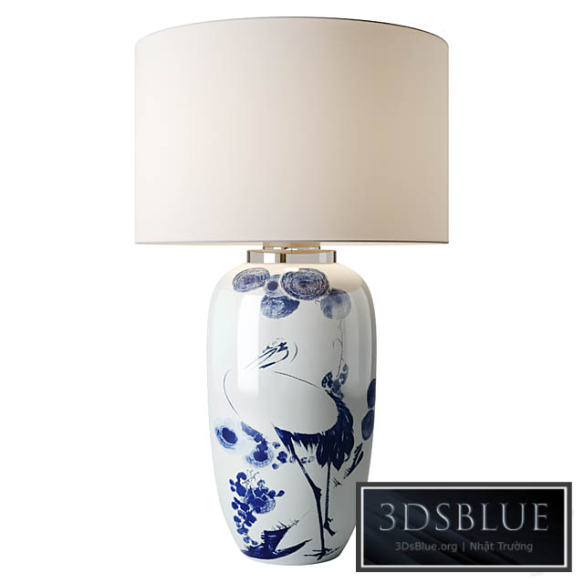 Chinoiserie Ceramic Table Lamp 3DS Max - thumbnail 3