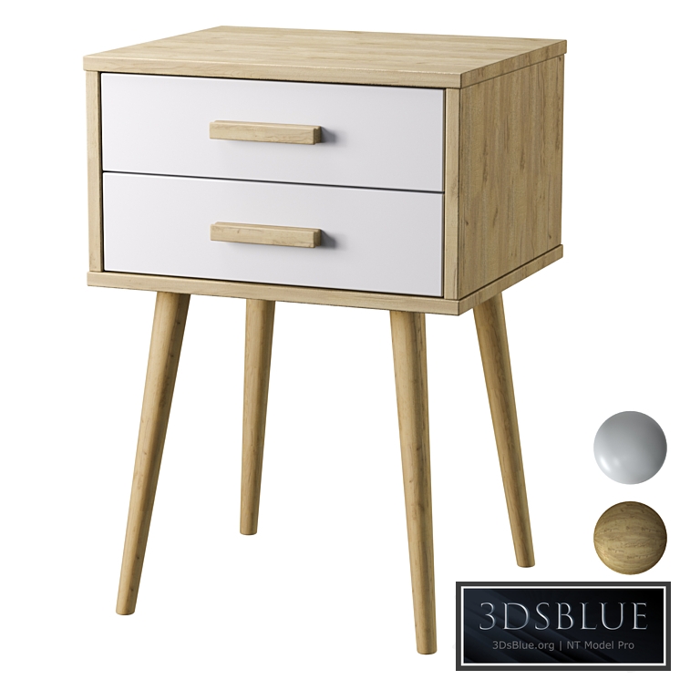 Bedside table Ivein Double 3DS Max - thumbnail 3
