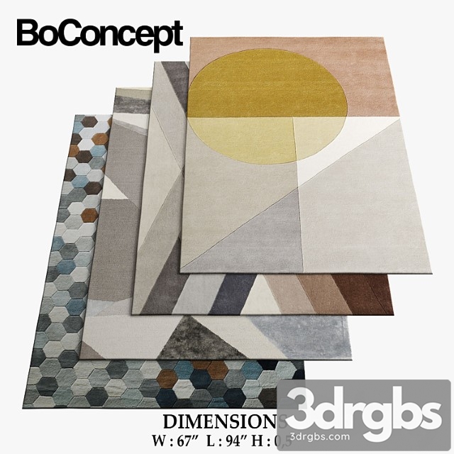 Boconcept rugs 22 3dsmax Download - thumbnail 1