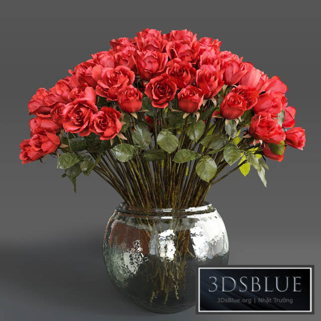 Bouquet of red roses 3DS Max - thumbnail 3