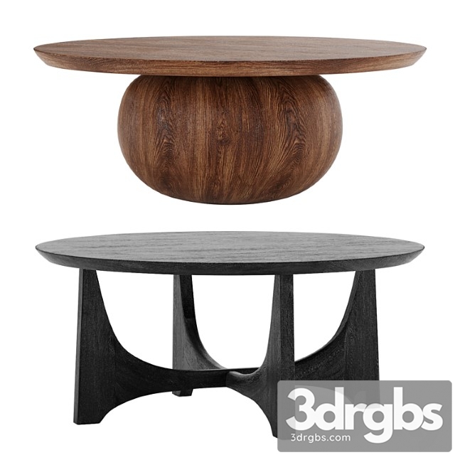 Wood coffee table west elm 2 3dsmax Download - thumbnail 1