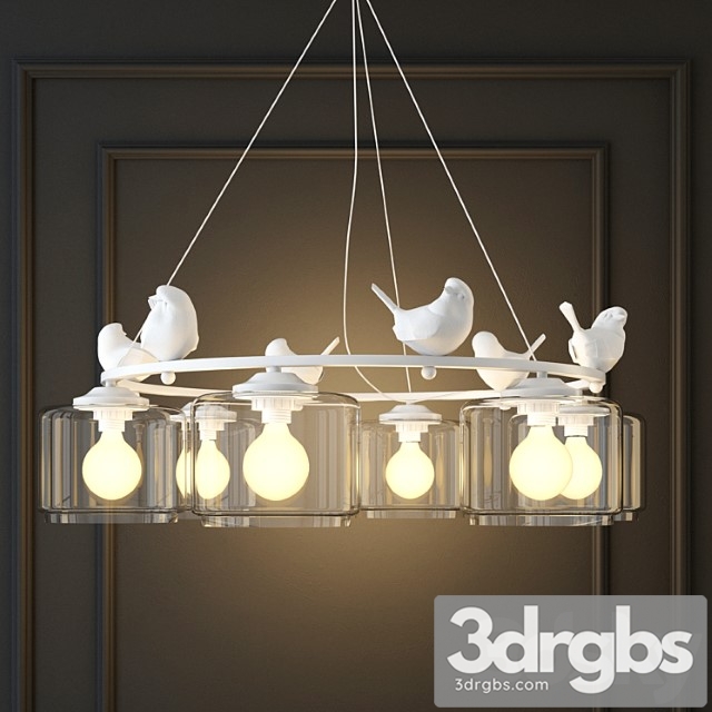 Hanging Lamp Provence Bird Pendant Chandelier Pedant 3dsmax Download