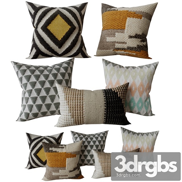 Decorative Set Pillow 4 1 3dsmax Download - thumbnail 1