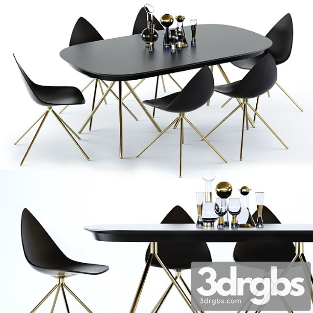 Boconcept ottawa table and chair 2 3dsmax Download