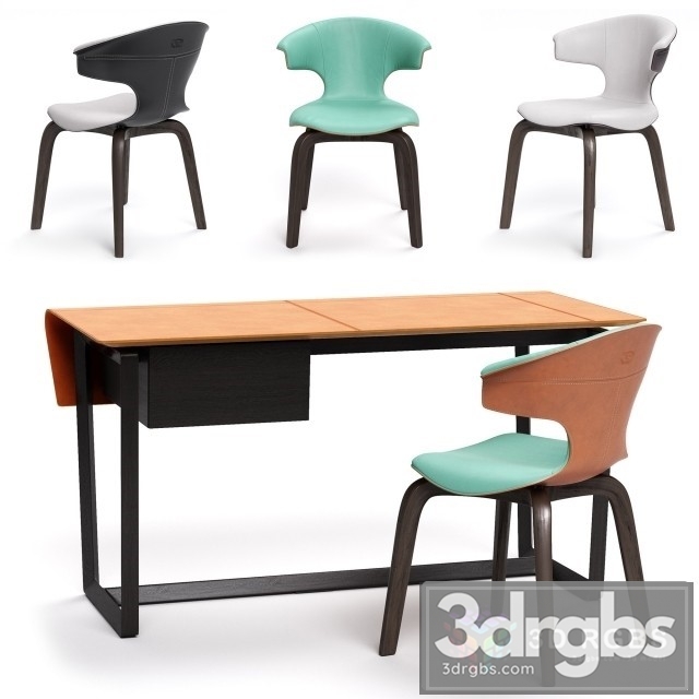 Montera Fred Table and Chair 3dsmax Download - thumbnail 1