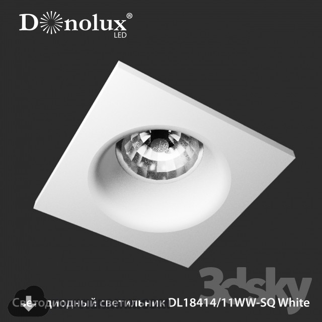 Type LED lamp DL18414 \/ 11WW-SQ White 3DS Max - thumbnail 3