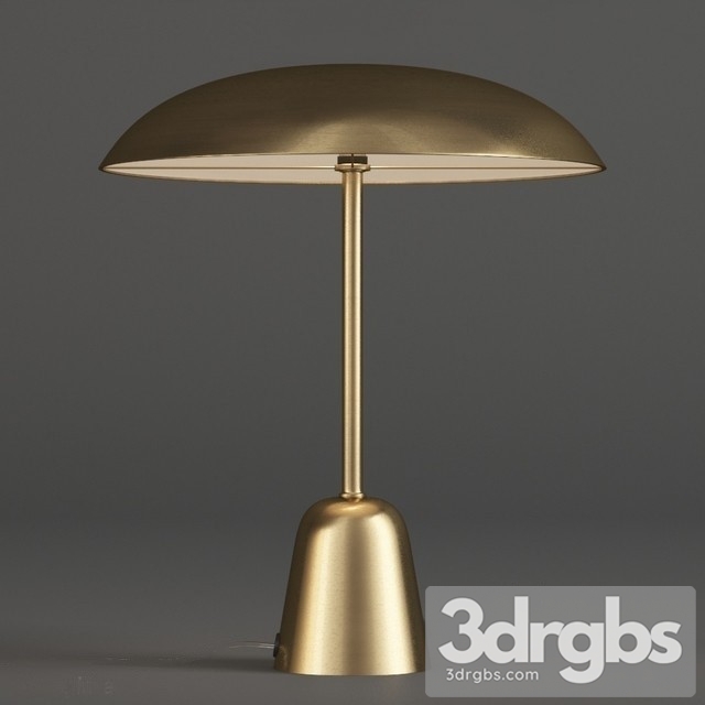 John Lewis LED Table Lamp Satin Brass 3dsmax Download - thumbnail 1
