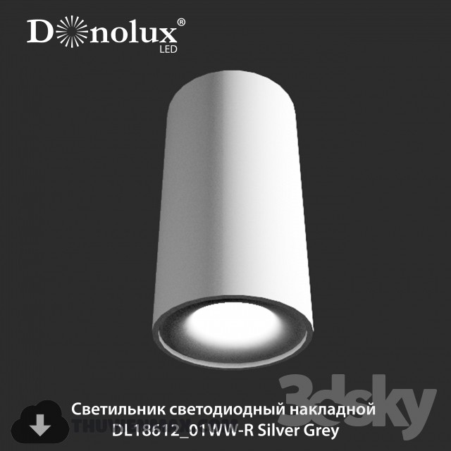 LED lamp DL18612 \/ 01WW-R Silver Grey 3DS Max - thumbnail 3
