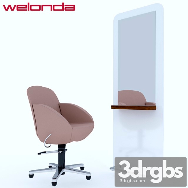 Weloda vida chair and style mirror 3dsmax Download