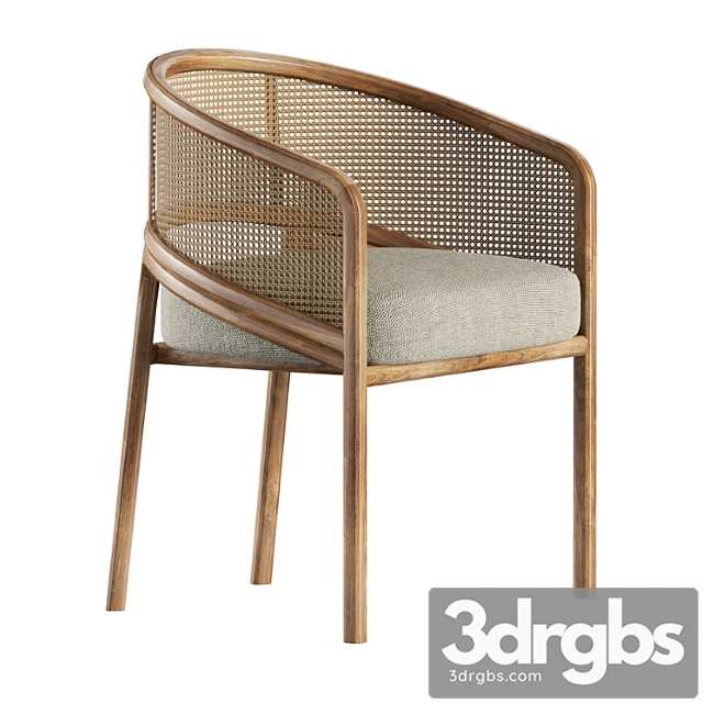 Rattan Spencer Dining Chair 1 3dsmax Download - thumbnail 1