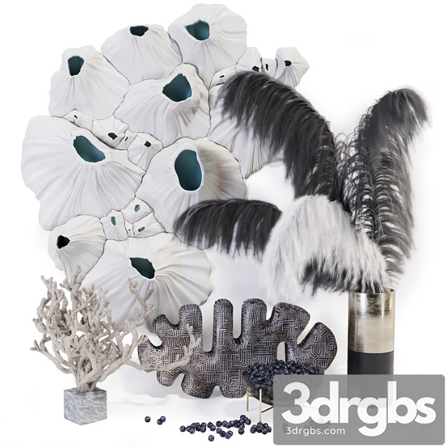 Decorative Set Feather 3dsmax Download - thumbnail 1