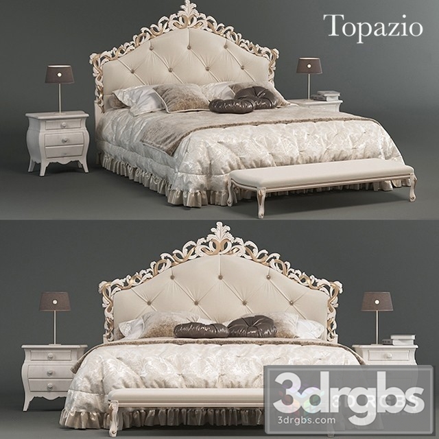 Topazio Luxury Bed 3dsmax Download - thumbnail 1