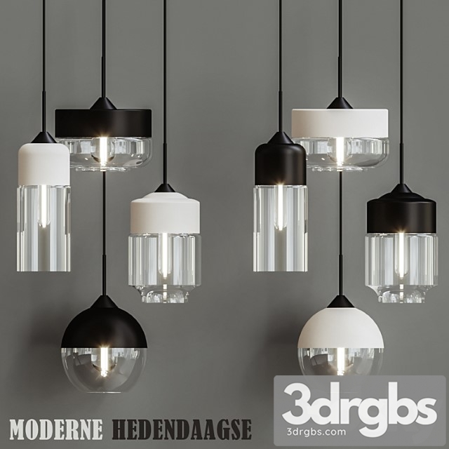 Moderne hedendaagse retro art metal glazen hanger lampen_3 3dsmax Download - thumbnail 1