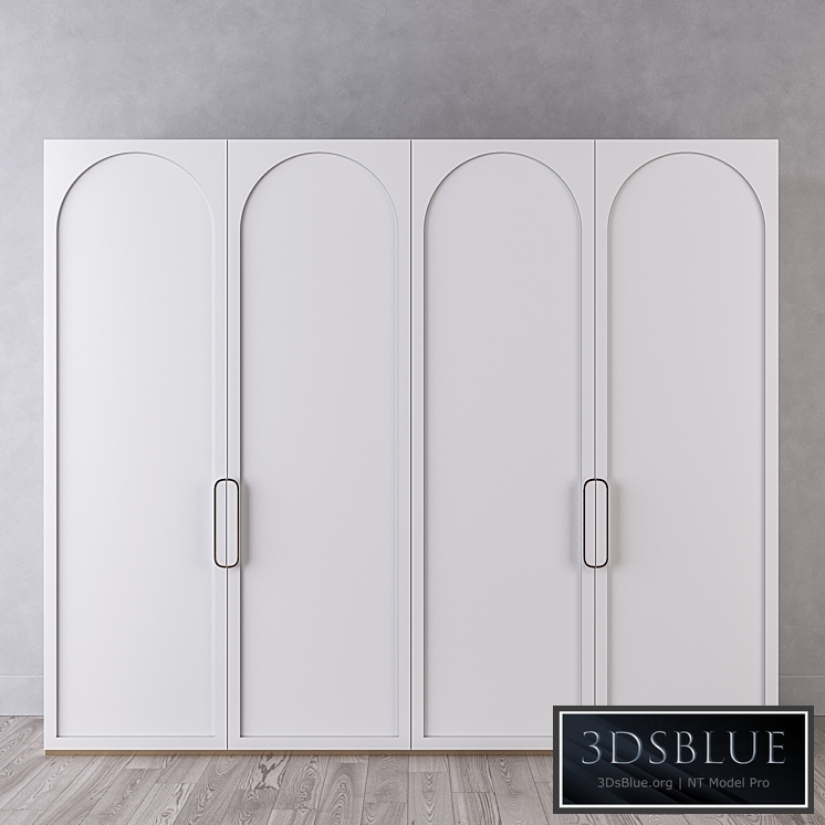 White wardrobe with arches 3DS Max - thumbnail 3