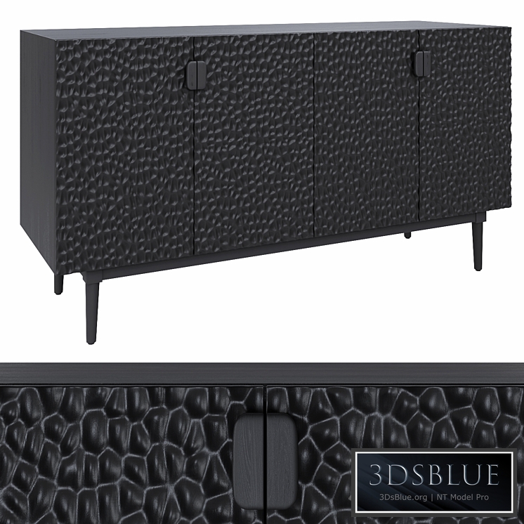 Tribalt La Redoute solid mango sideboard 3DS Max - thumbnail 3