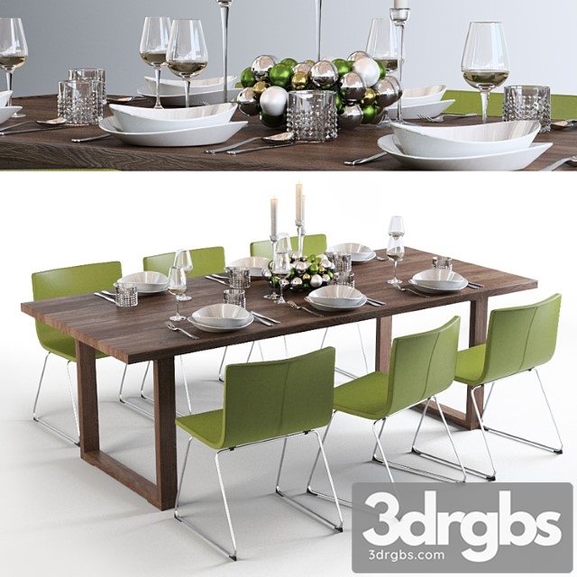 Ikea bernhard mörbylånga dining set 2 3dsmax Download - thumbnail 1