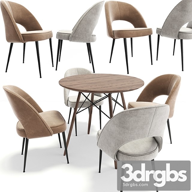 Dining chair set 08 2 3dsmax Download