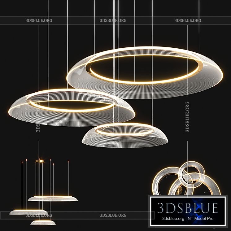 Graduated Circle Chandelier 3DS Max - thumbnail 3