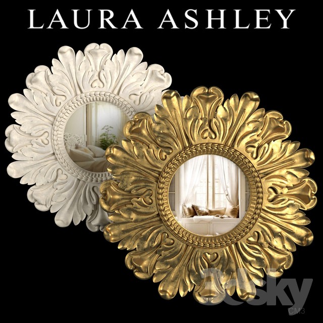 Mirror Lila Floral Gold Lila Floral Ivory by Laura Ashley 3DS Max - thumbnail 3