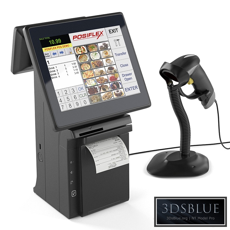 All-in-one POS terminal Posiflex HS2310 3DS Max - thumbnail 3