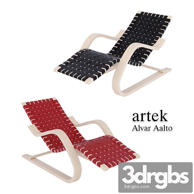Alvar Aalto Lounge Chair 43 3dsmax Download - thumbnail 1