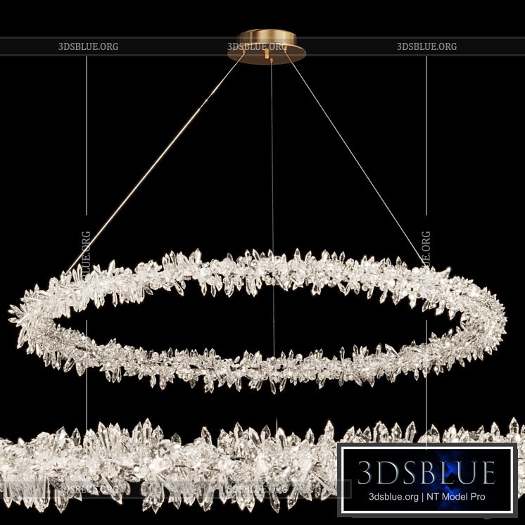 Crystal ring chandelier SIBYL XL 3DS Max - thumbnail 3