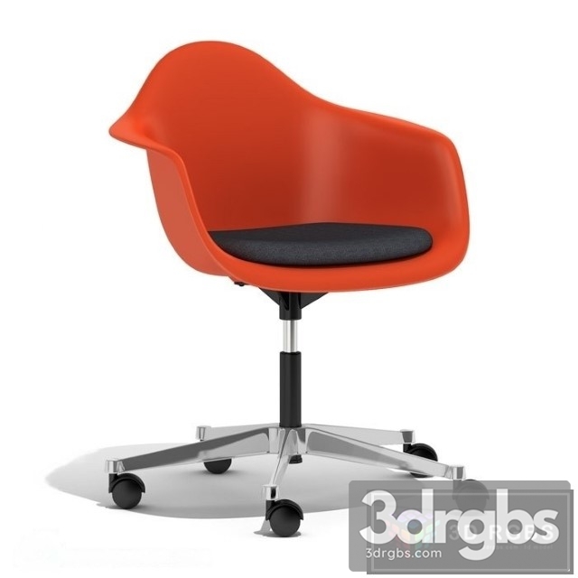 Eames Plastic Armchair PACC Red 3dsmax Download - thumbnail 1