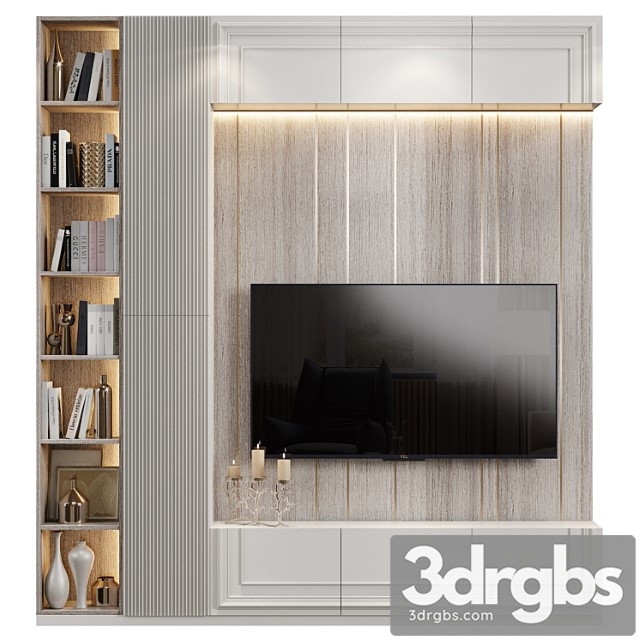 Neoclassical TV Wall 020 3dsmax Download
