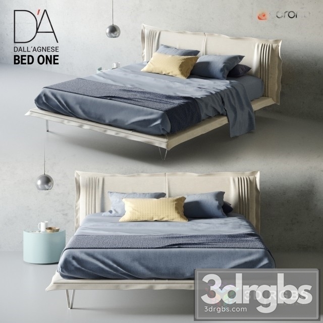Dall Agnese Bed One 3dsmax Download - thumbnail 1