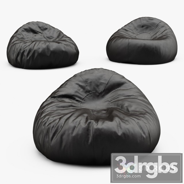 Grand Leather Bean Bag Chair 3dsmax Download - thumbnail 1