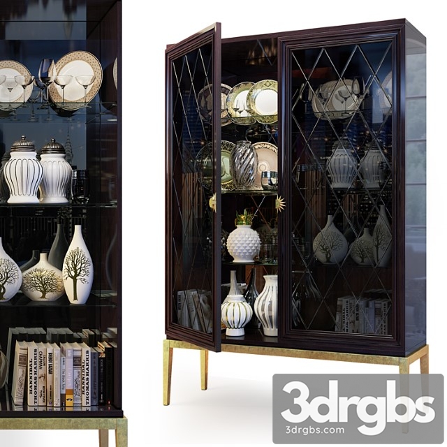 Wardrobe Showcase Art Deco Gatsby Cabinet Showsase By Savio Chasa 3dsmax Download - thumbnail 1