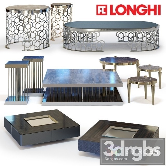 Longhi Coffee Tables 2 3dsmax Download - thumbnail 1