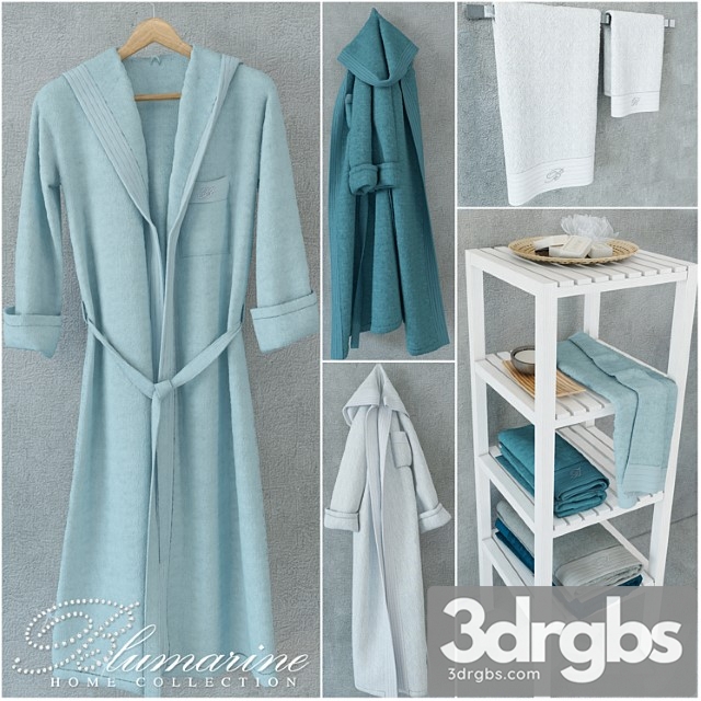Blumarine Home Collection of Towels and Bathrobes 3dsmax Download - thumbnail 1