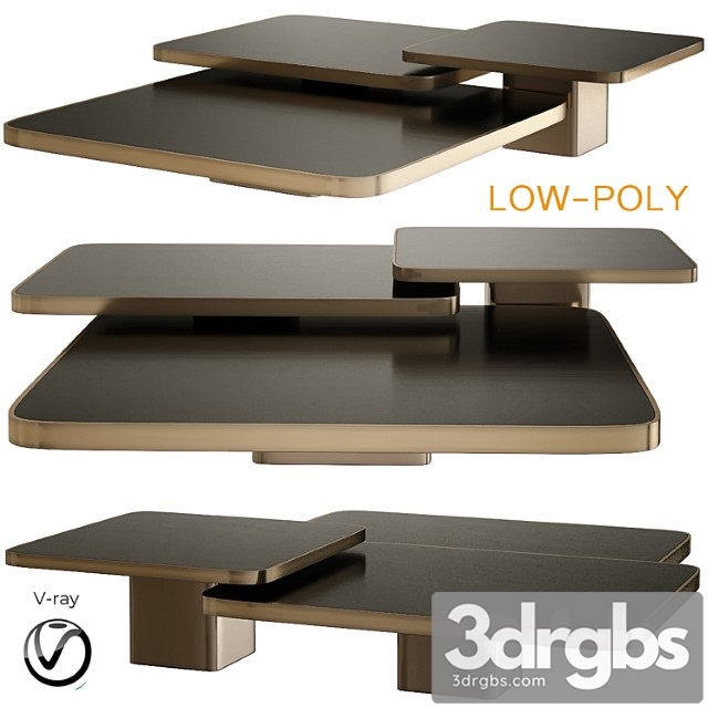 Bow coffee tables and side tables classicon (low poly) 2 3dsmax Download - thumbnail 1