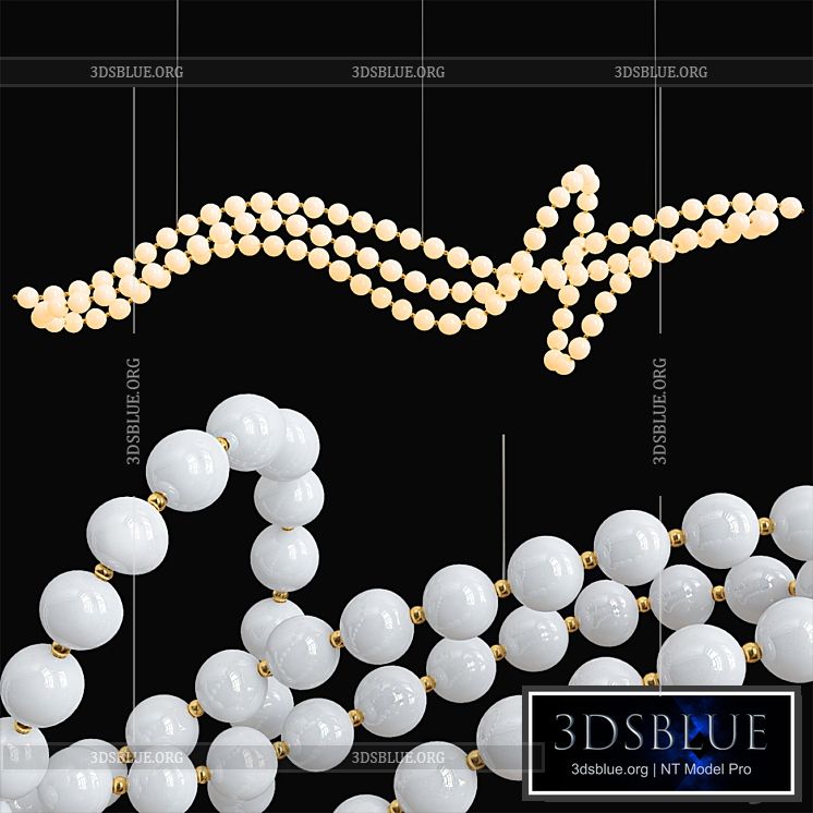 Pearl Necklace Chandelier 3DS Max - thumbnail 3