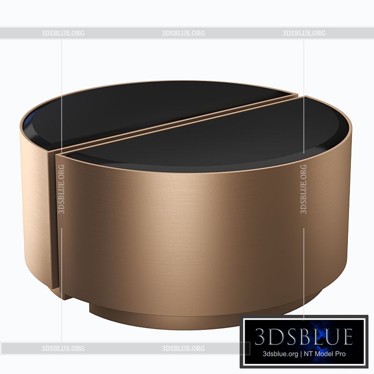 ASTRA SET OF 2 copper Side table Eichholtz 3DS Max - thumbnail 3