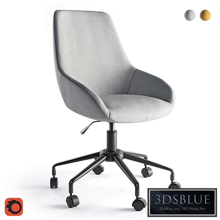 Office chair La Redoute ASTING 3DS Max - thumbnail 3