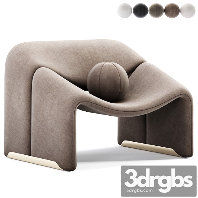 Groovy Chair By Pierre Paulin 7 3dsmax Download - thumbnail 1