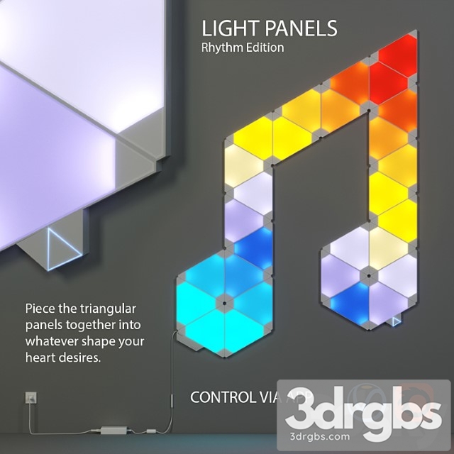 Technical lighting Nanoleaf – light panels – rhythm edition 3dsmax Download - thumbnail 1