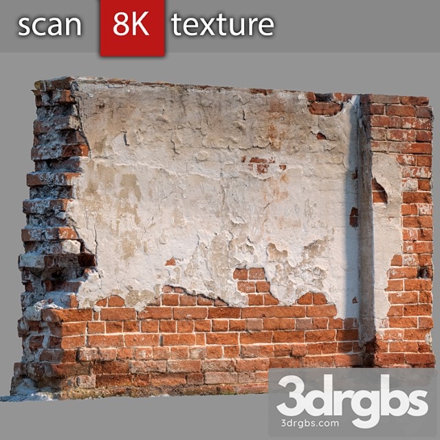 Brick Wall With Destruction 61 3dsmax Download - thumbnail 1