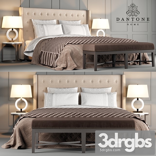 Dantone home bed jarrow buttons 2 3dsmax Download - thumbnail 1