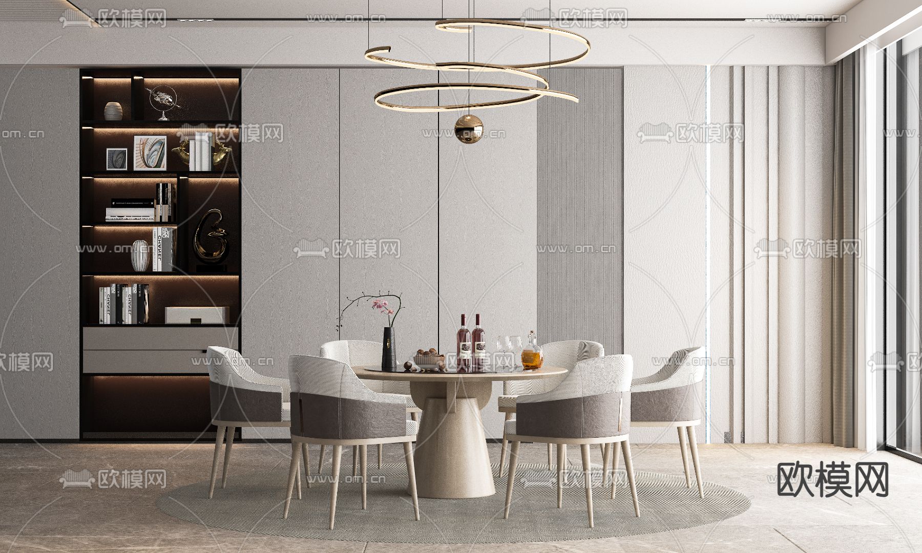 DINING ROOM SETS – VRAY / CORONA – 3D MODEL – 1407 - thumbnail 1