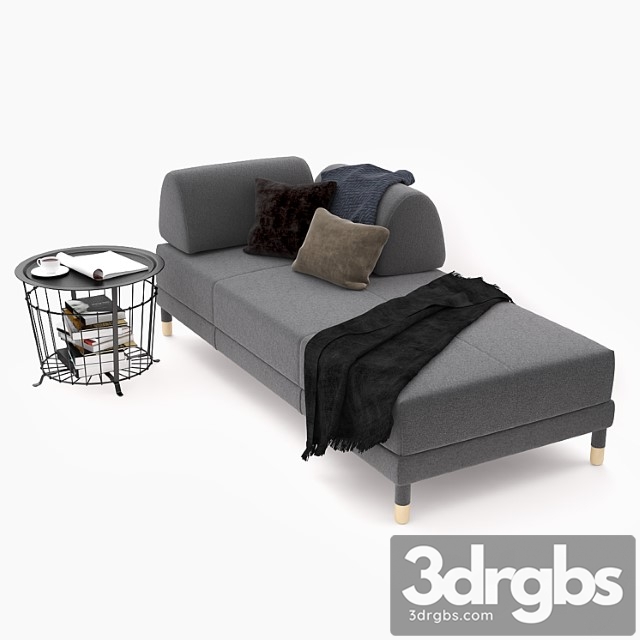 Sofa bed ikea flottebo. 2 3dsmax Download - thumbnail 1